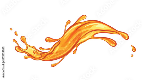 Dynamic and vibrant splash of orange juice with droplets, representing freshness, energy, and healthy beverages.