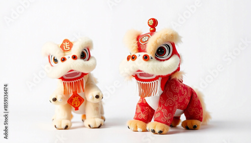 Chinese New Year Lion Plush Isolated