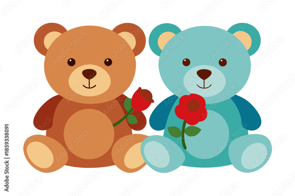 Obraz premium teddy bear with heart