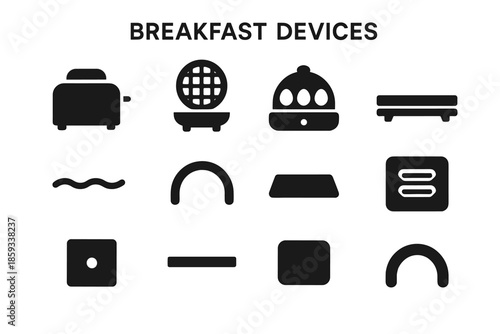 Dome shape breakfast icon icons iron ridge vector waffle cooker device grip