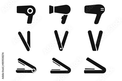 Vector frame pad icon hair tile hinge travel line strip dot slab