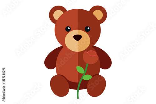 teddy bear with flower