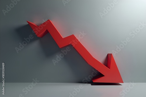Downward Trend Graph Illustration