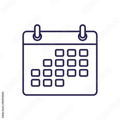 Outline Calendar Icon: Planning, Scheduling, Dates, and Appointments