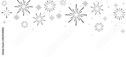 black fireworks isolated on white background, fireworks vector illustration for Happy New year, Holiday, Anniversary, Party, Celebration 
