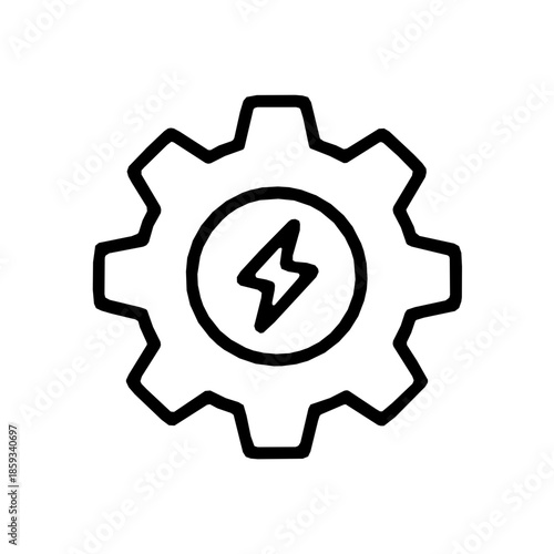 Essential services critical infrastructure rounded outline icon (vector)