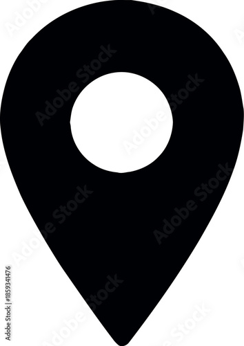 Black Location Marker Icon