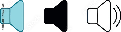 Three Speaker Volume Icons