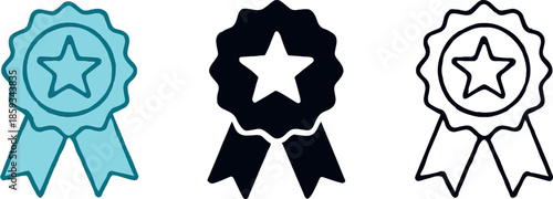 Three Star Ribbons Set