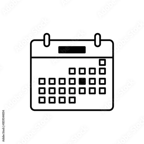 Simple calendar icon with highlighted day