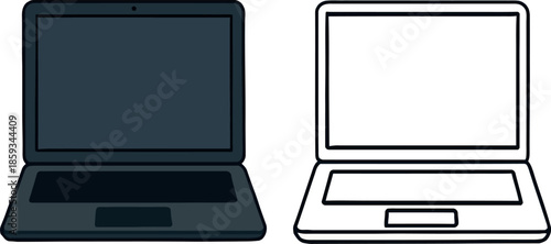 Two Laptop Icons Design