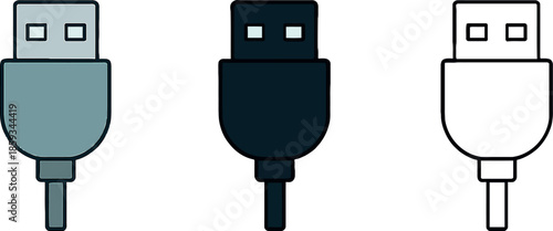 USB Connectors in Various Colors