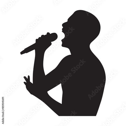 Silhouette of a singer