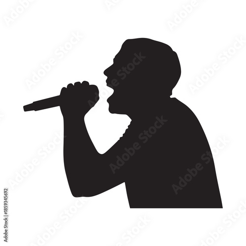 Silhouette of a singer