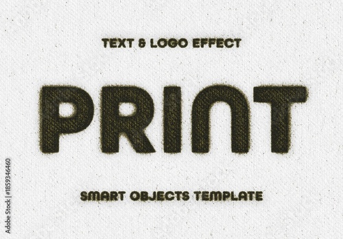 Dirty Print Text & Logo Effect Mockup