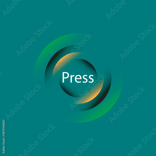 3d Press Button, Push Button with Gradinet Color, 3d Round Press Button, Push Button wth 3d Effect, Press Button with 3d Effect