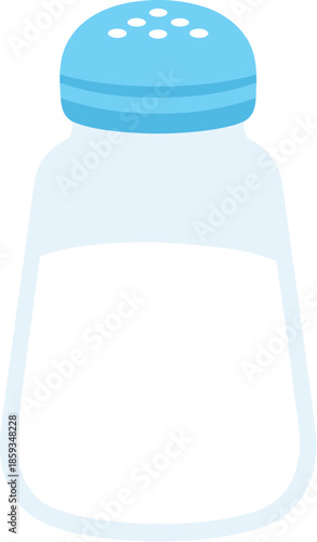Simple Flat Style Salt Shaker Seasoning Bottle Food Ingredient Illustration