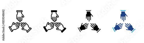 Unified System icon set multiple style collection