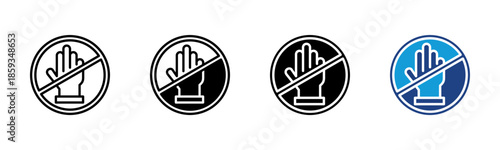 Exclusion icon set multiple style collection