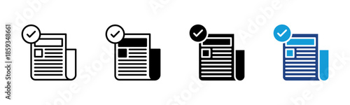 Journal icon set multiple style collection