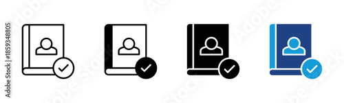 Reference Book icon set multiple style collection