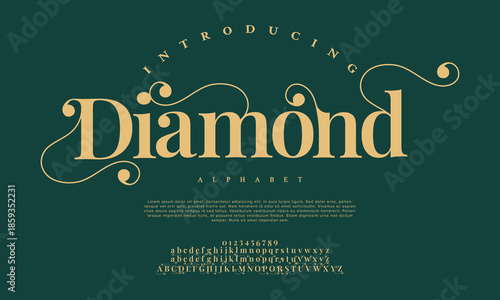 Elegant Font, aesthetic, Uppercase Lowercase and Number. wedding font, Classic Lettering Minimal Fashion Designs. Typography modern serif fonts regular decorative vintage concept. vector illustration