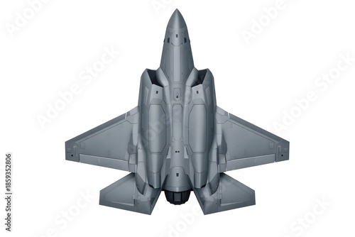 F-35 Lightning II Underside View with Stealth Weapons Bay on White Background