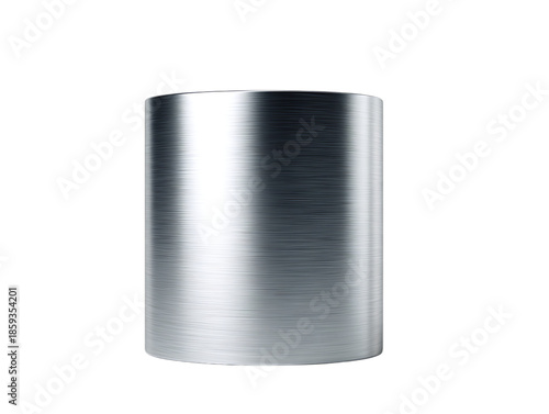 Close up of a reflective, cylindrical metal surface.