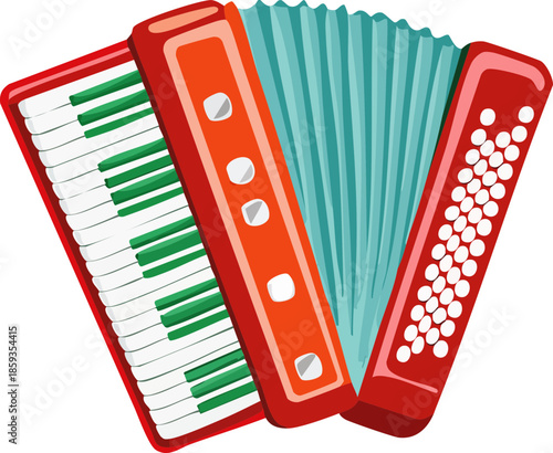 accordion isolated on white