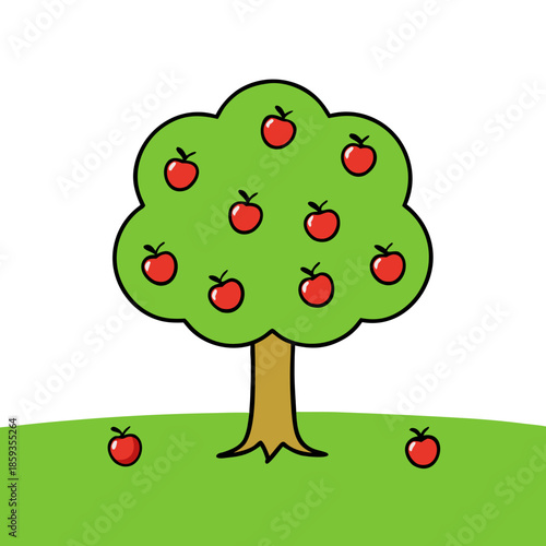 apple tree with apples