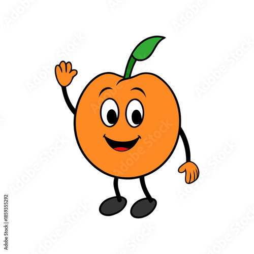 cartoon orange fruit character