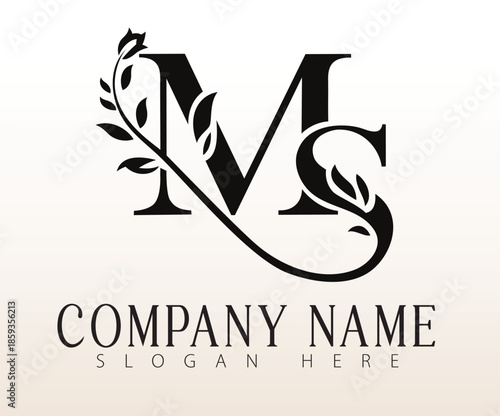 A minimalist design of the letters MS.