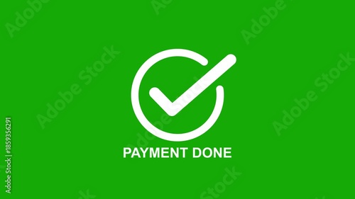 Payment done mark icon animation. Approval, success, agreement motion graphics. tick sign accepts select confirm 4k video footage. Animated checkbox circle sign symbol.