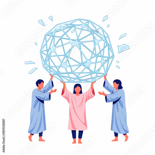Teamwork and Collaboration Creating a Complex Structure Global Network or Abstract Concept