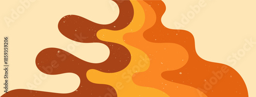 Groovy warm color waves with texture.