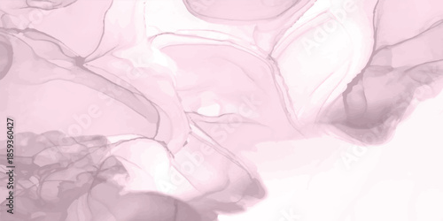 An abstract pink and purple smoke background features a soft silk fabric texture with a satin wave pattern on a white paper backdrop for a light Valentine art decoration