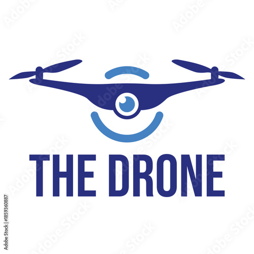 the drone flat minimalist logo design