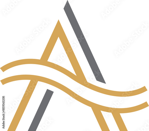 Initial letter A arrow logo design, Finance up arrow. Premium Vector