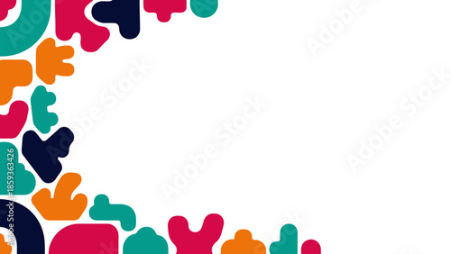 Colorful Alphabet Letters on White Background.