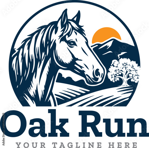 Horse ranch logo design idea for your business