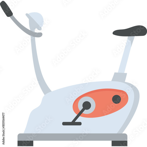 Cardio Machine Icon, Flat Style Gym & Fitness Equipment Illustration