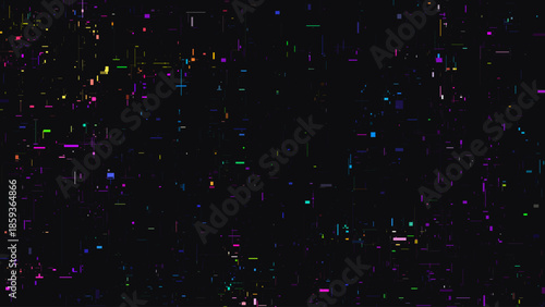 Glitch Effect Background With Pixel Noise