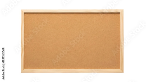 Foto Cork board with wooden frame isolated PNG, bulletin board for notes and reminder