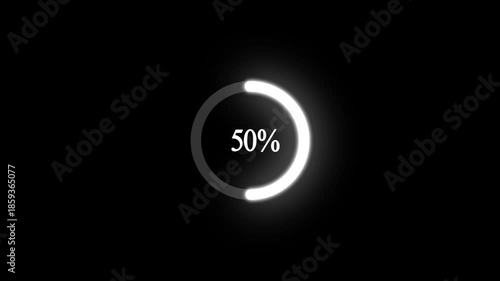 Circle loading animation with white background, Circle loading icon, circle loading with alpha channel in 4k.
