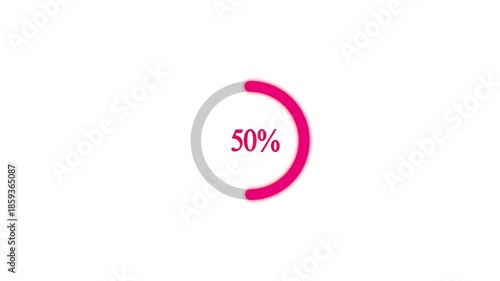 Glowing purple Circular Loading Animation on white Background.