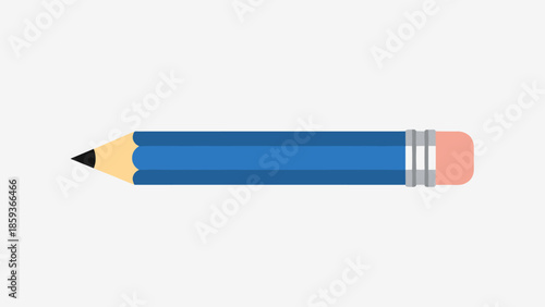 Blue Pencil with Pink Eraser.