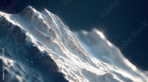 Snowy mountain peaks