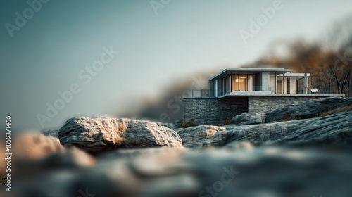 Modern house landscape