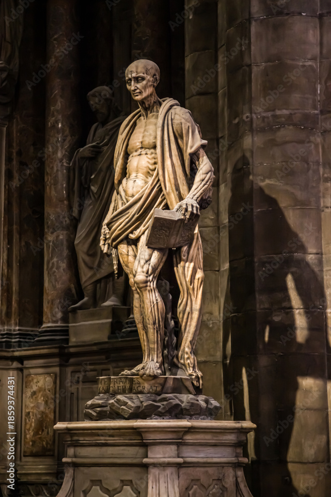 Fototapeta premium Statue of St Bartholomew Flayed