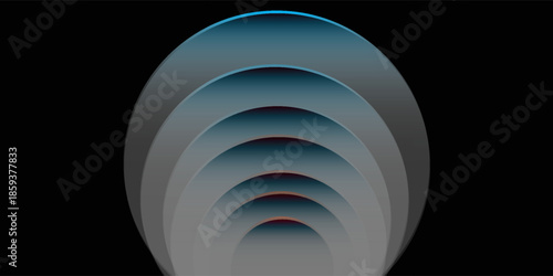 sensor waves set icon on grid transparent, ripple white color, sound wave light effect, radar and sonar digital technology, vector illustration